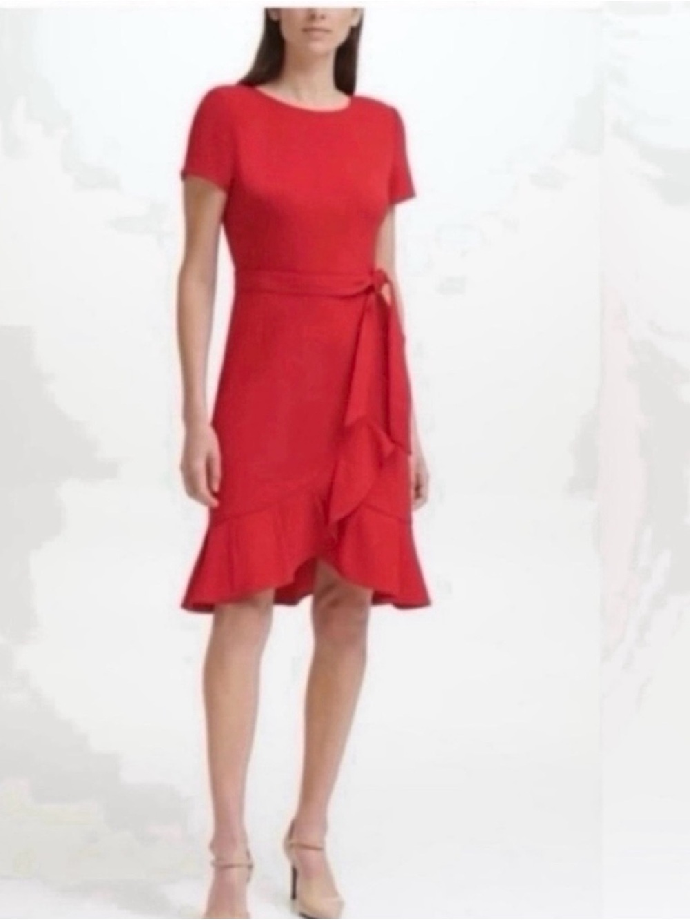 ❤️ NWT! Red CALVIN KLEIN Tulip Hem Dress - Size 22W